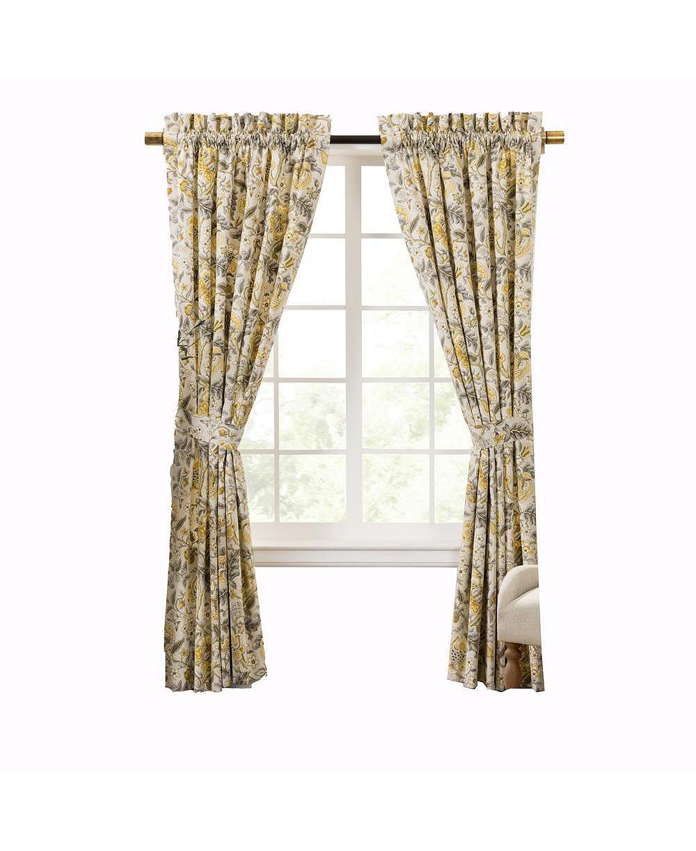 Парные шторы Ellis Curtain Regency 3" Rod Pocket с подхватами 96" x