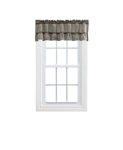 Ellis Curtain Ellis Stacey 1.5" Rod Pocket High Quality Fabric Window Ruffled Filler Valance