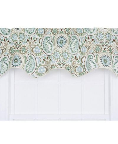Декоративная занавеска Ellis Curtain Paisley Prism Duchess 3" с карманом для штанги, 50" x 15", Latte