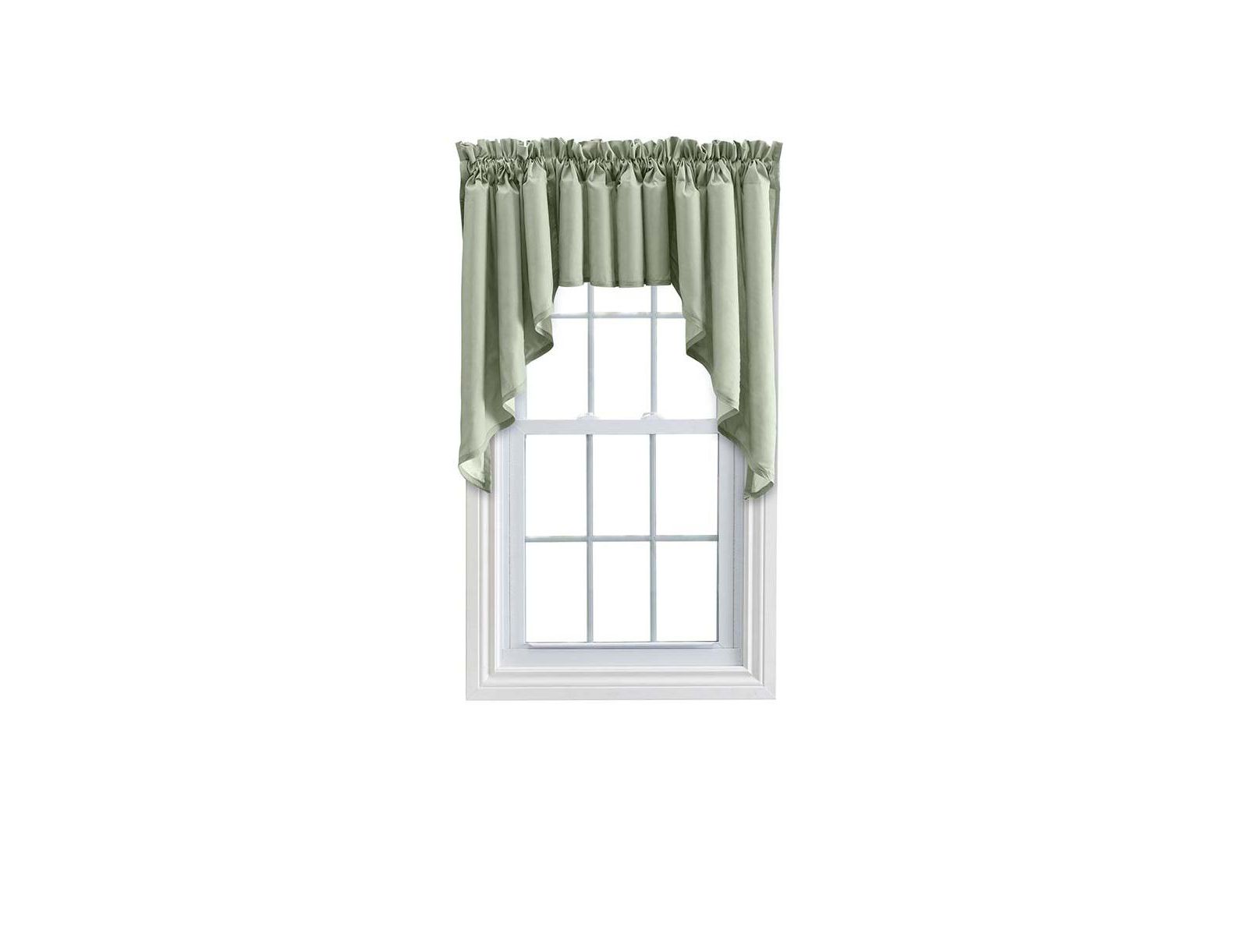 Комплект занавесок Ellis Stacey 3" Rod Pocket High Quality Fabric Solid Color Window Lined Swag Set