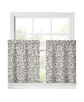 Ellis Curtain Sea Tumble Window Treatment 1.5" Rod Pocket 100% Cotton Curtain Tiers Grey