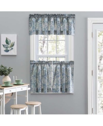 Ellis Curtain декоративный ламбрекен Lexington с узором листьев, 58"x15"