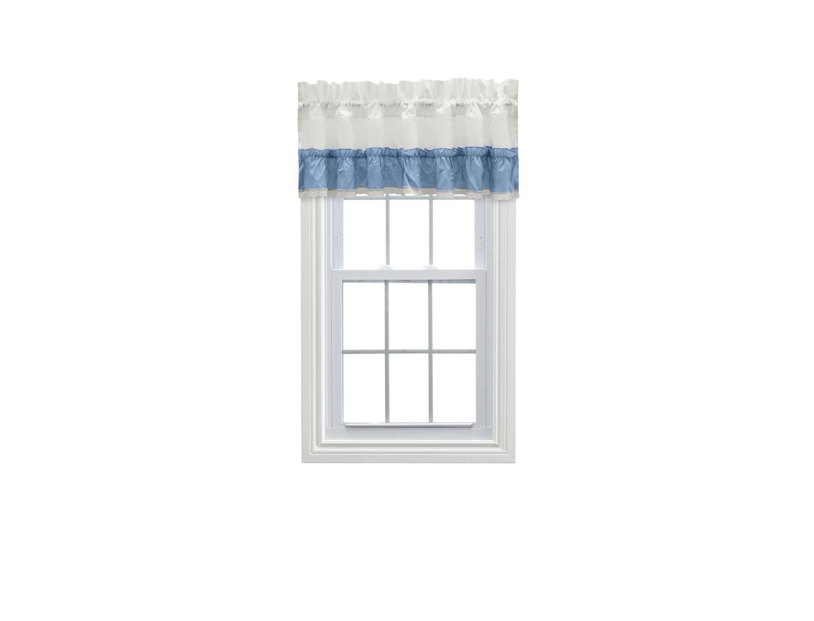 Ellis Curtain Madelyn Ruffled Victorian 1.5" Rod Pocket Valances for Windows