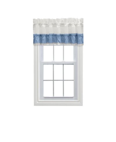 Ellis Curtain Madelyn Ruffled Victorian 1.5" Rod Pocket Valances for Windows