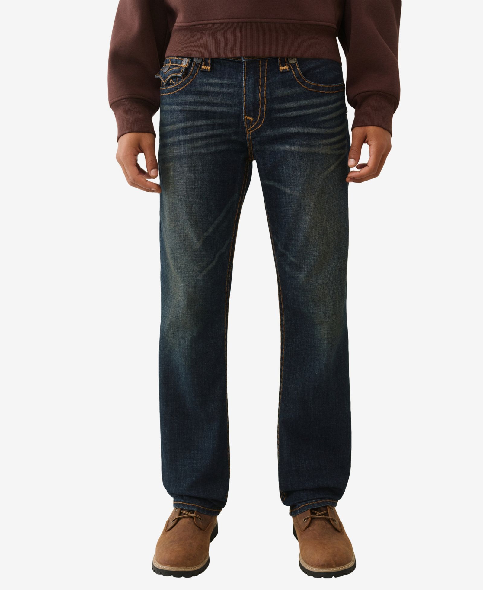 True Religion Мужские джинсы Super T-Stitch Straight-Fit