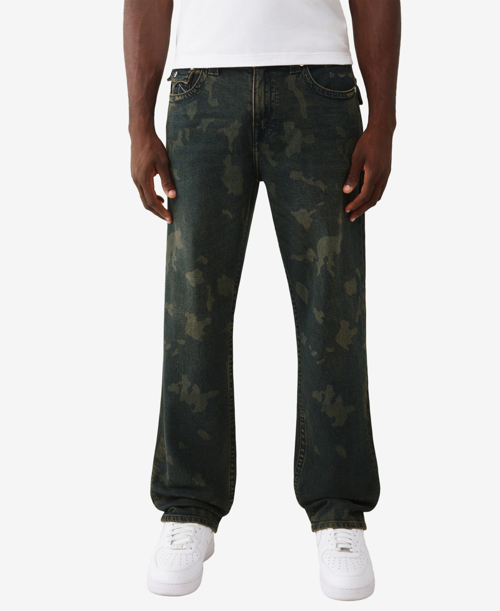 True Religion Men's Baggy Zip-Fly Regular-Fit Jeans