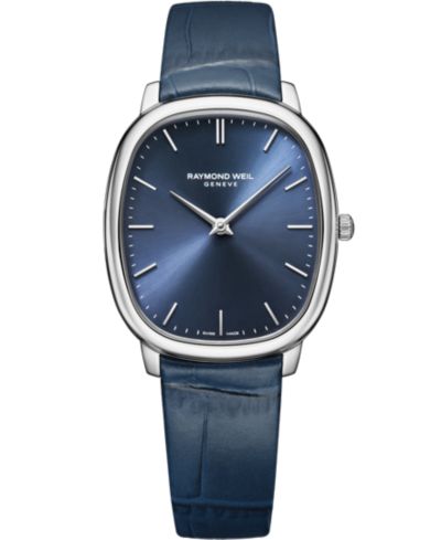 Raymond Weil Мужские часы Toccata Blue из кожи, 32x36mm