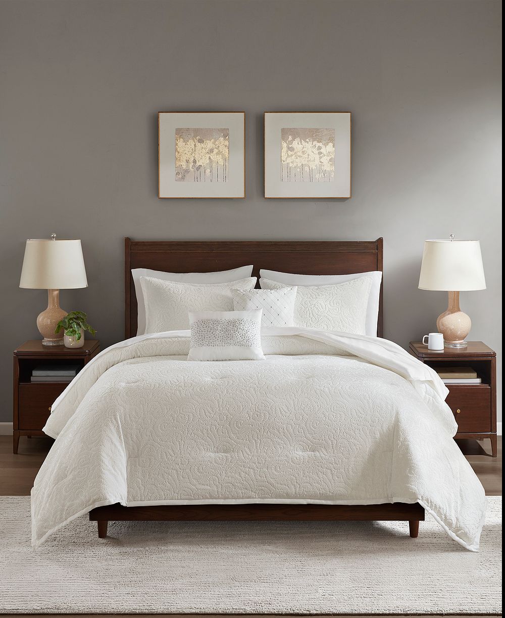 Комплект постельного белья Addison Park Blanca Floral 9-Pc. Comforter Set, Full
