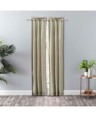 Парные шторы Ellis Curtain Lisa из поликоттона с завязками, Mist