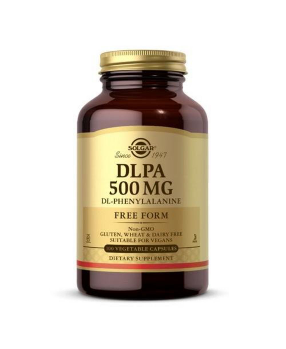 Solgar DLPA, 500 mg, 100 вегетарианских капсул