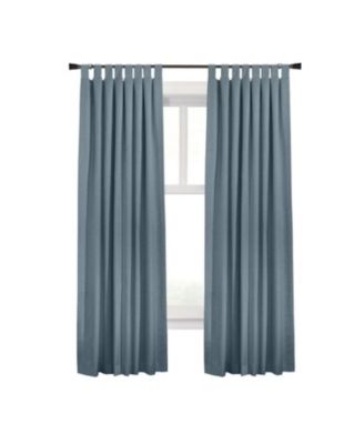 ThermaPlus Ventura Tab Top Window Curtain Panel Pair 52" x 63" in Blue