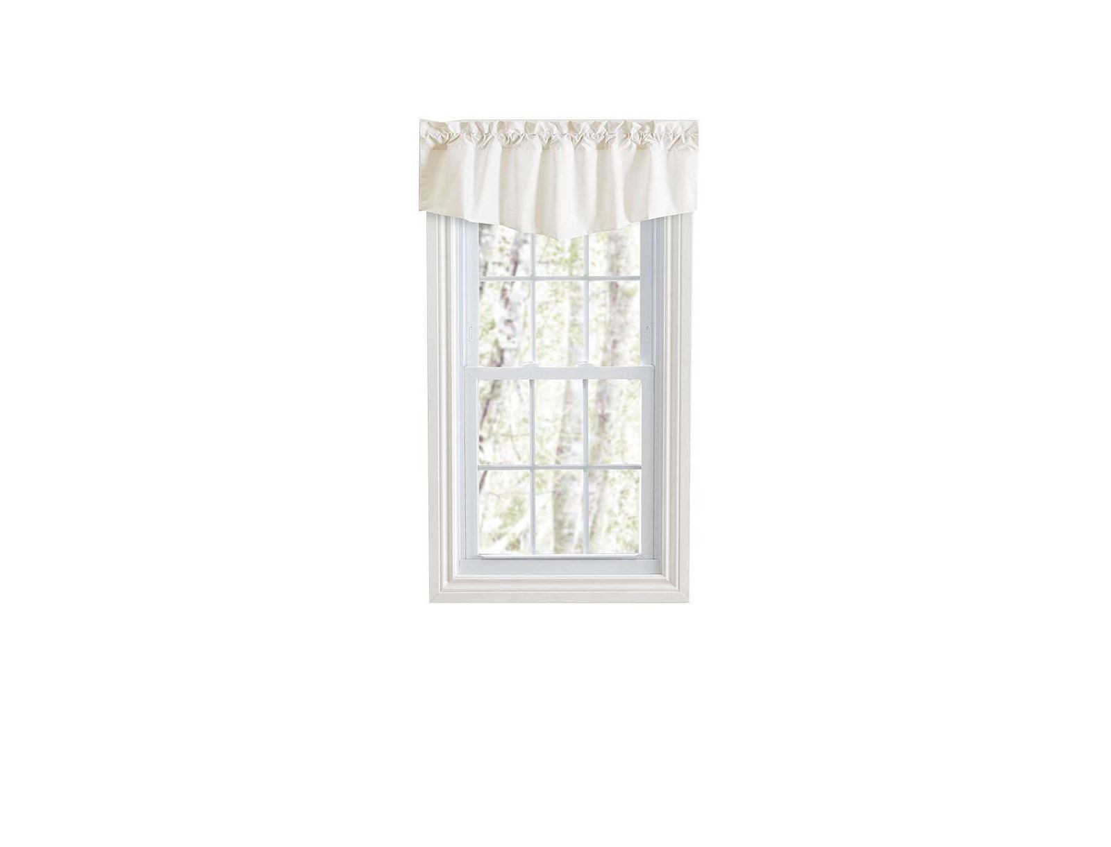 Ellis Classic Tailored Design in a Perma Press Fabric 3" Rod Pocket Lined Tapered Valance