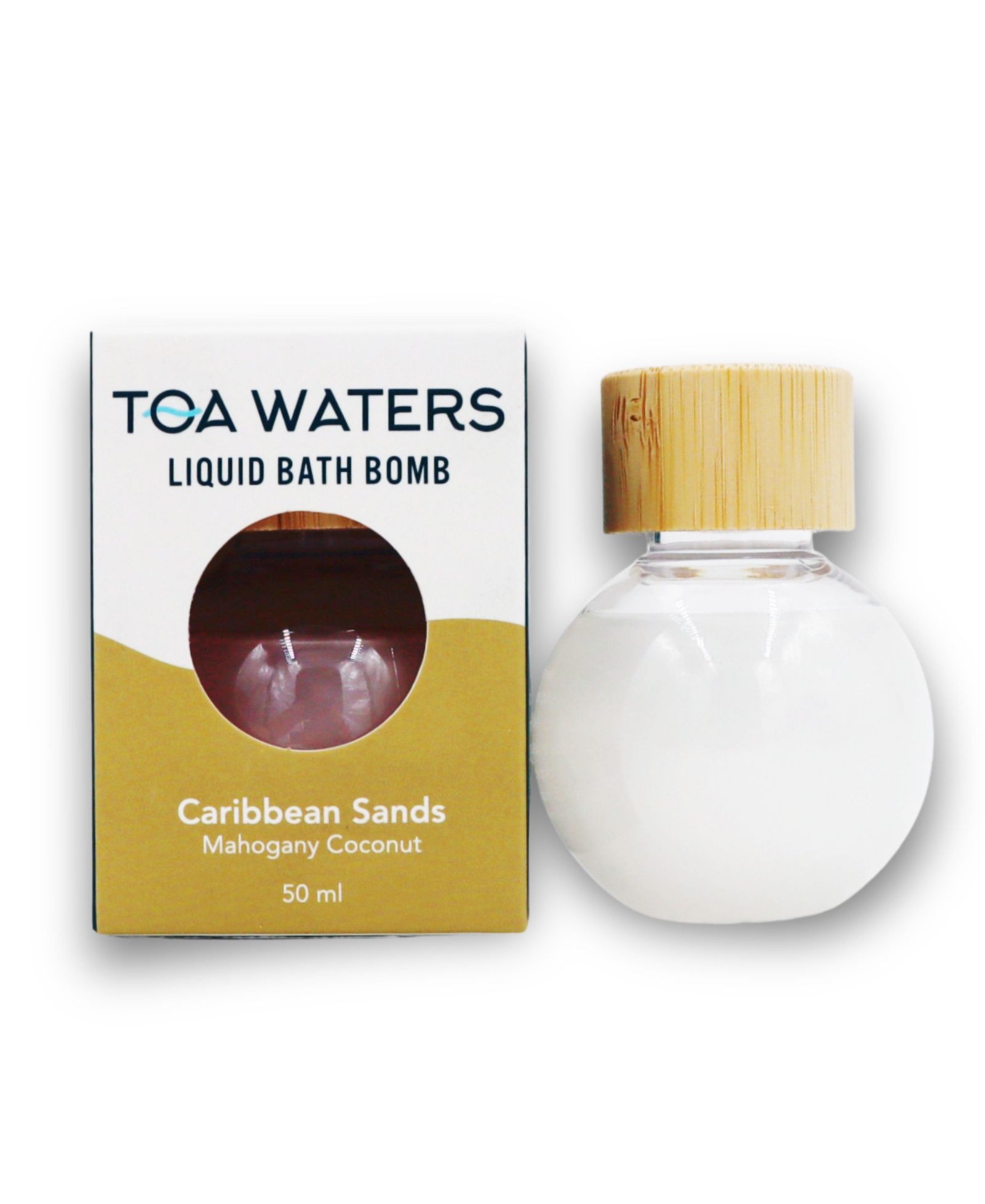 TOA Waters Caribbean Sands Liquid Bath Bomb - Mahogany Coconut, 50 ml