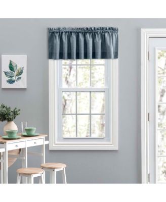 Занавеска Ellis Lisa Solid Color Poly Cotton Duck Fabric 58"x15" Dusty Blue