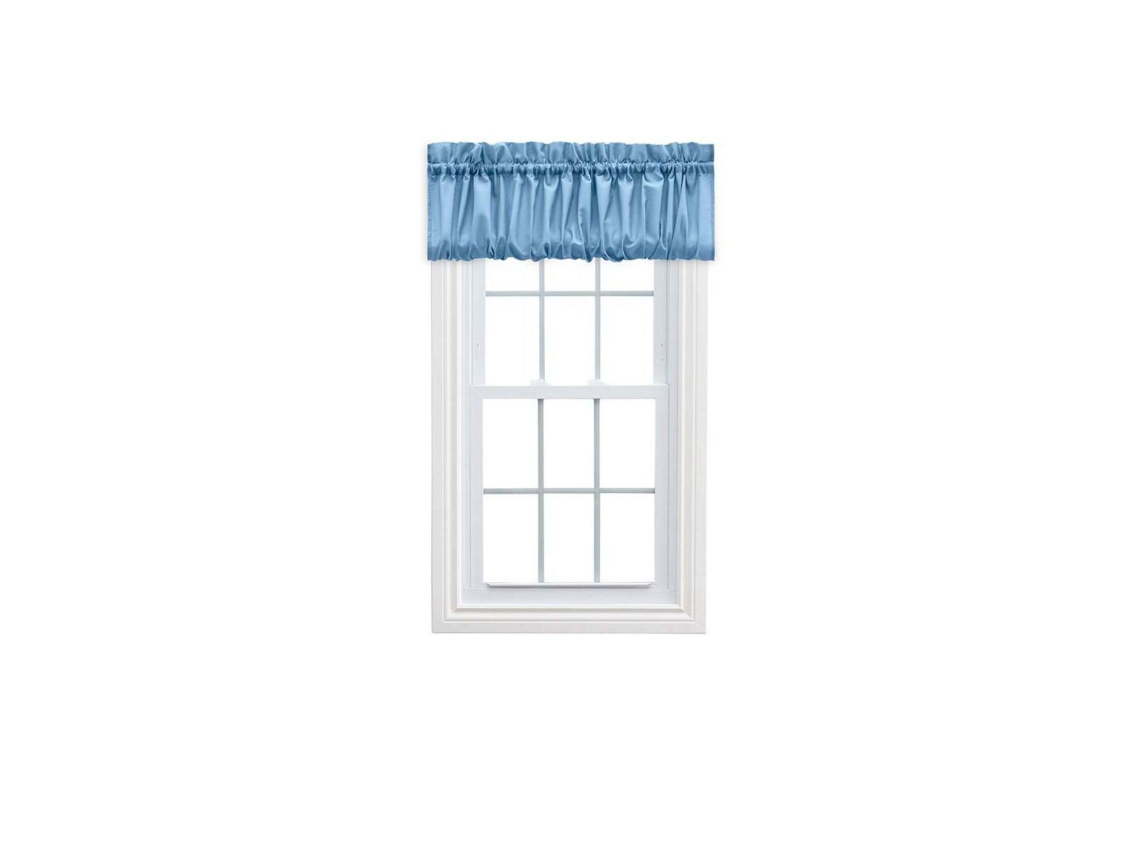 Ellis Curtain Ellis Stacey 1.5" Rod Pocket High Quality Fabric Solid Color Window Balloon Valance