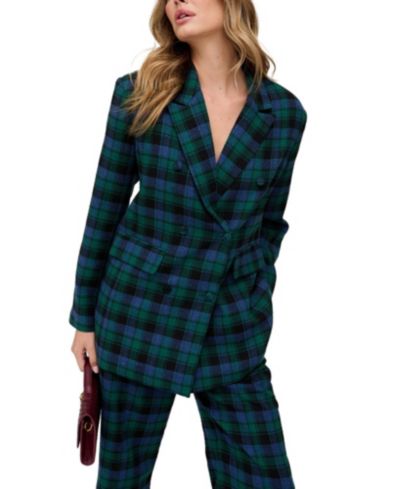 Женский жакет Lily and Lionel London Zena Double Breasted Prince Of Wales Check Print