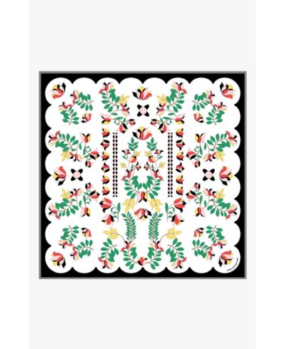 Jessie Zhao New York Double Sided Silk Scarf Floral Parade