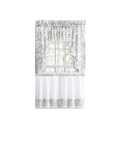 Ellis Country Floral Small Scale 1.5" Rod Pocket Floral Pattern with Ruffle Lace Edge Valance 52"x12"