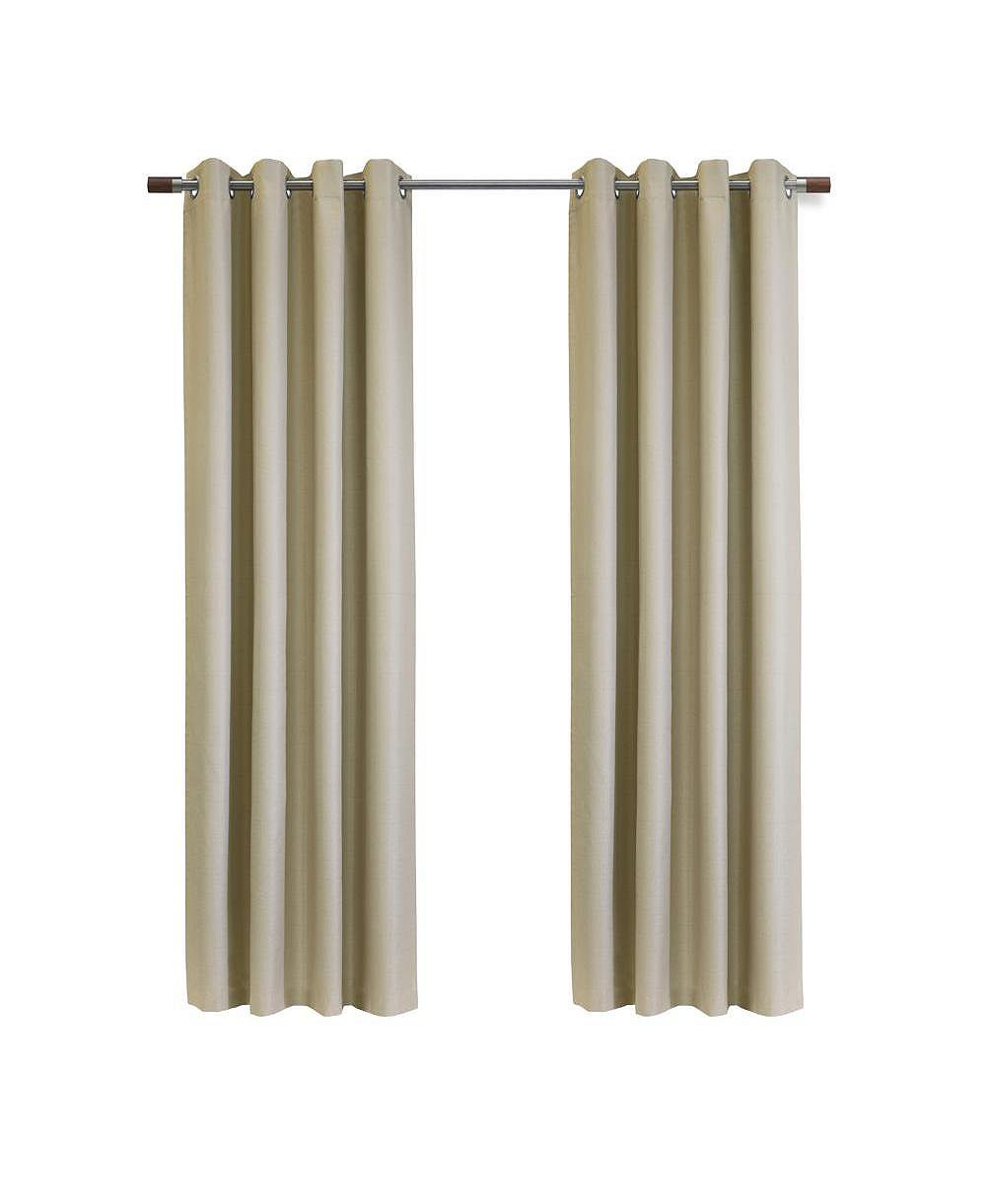 Thermaplus Newberry Window Treatment Grommet Curtain Panel for Bedroom Livingroom" Linen