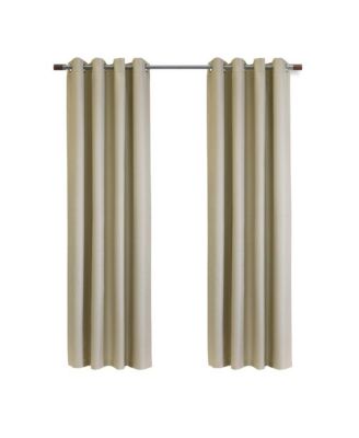 Thermaplus Newberry Window Treatment Grommet Curtain Panel for Bedroom Livingroom" Linen