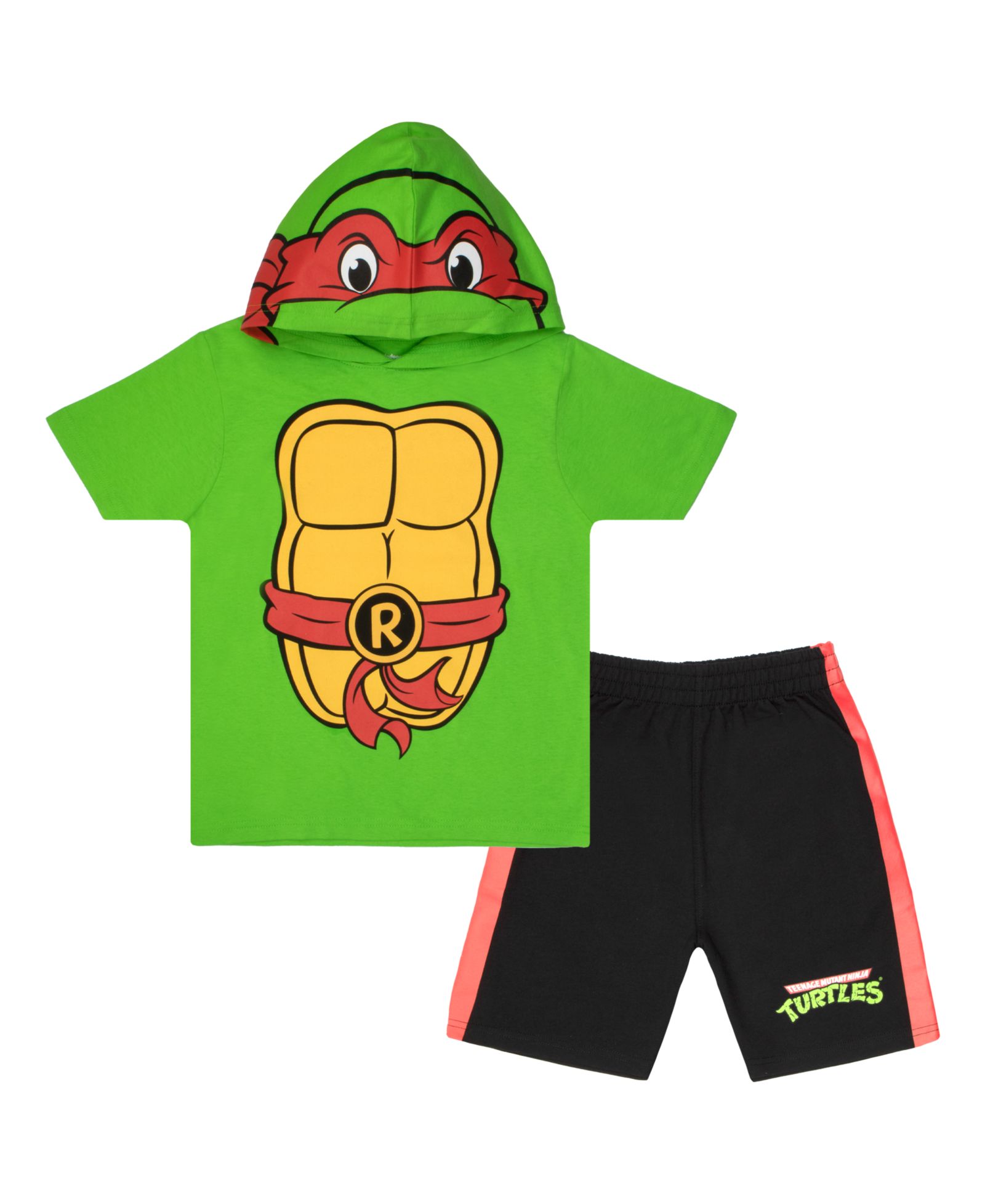 Teenage Mutant Ninja Turtles Big Boys Cosplay Hooded T-Shirt and Shorts Set