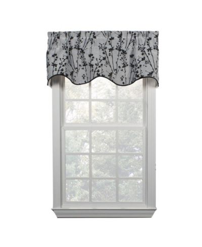 Валанс для окна Ellis Curtain Meadow High Quality Room Darkening Solid Natural Color Lined Scallop 50 x15"
