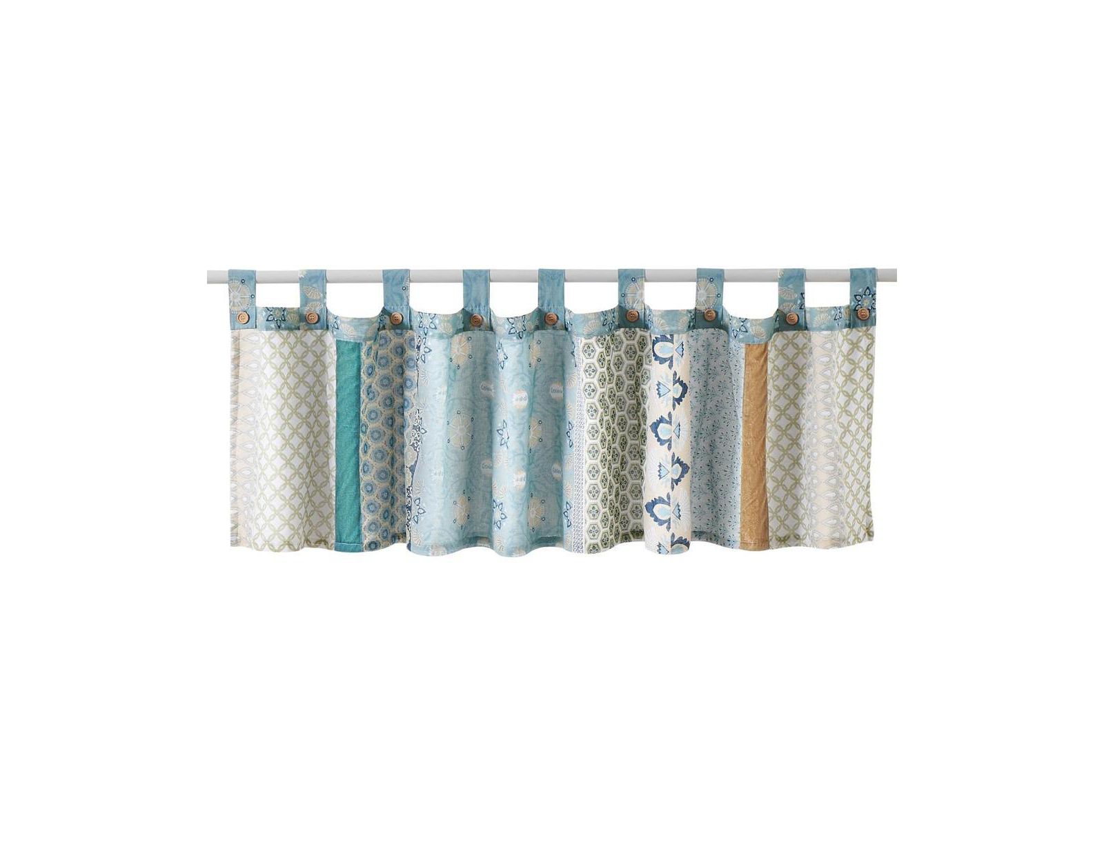 Greenland Home Fashions Thalia Stylized Florals and Geometric Prints Bohemian Ultimate Comfort Valance 84"x21"