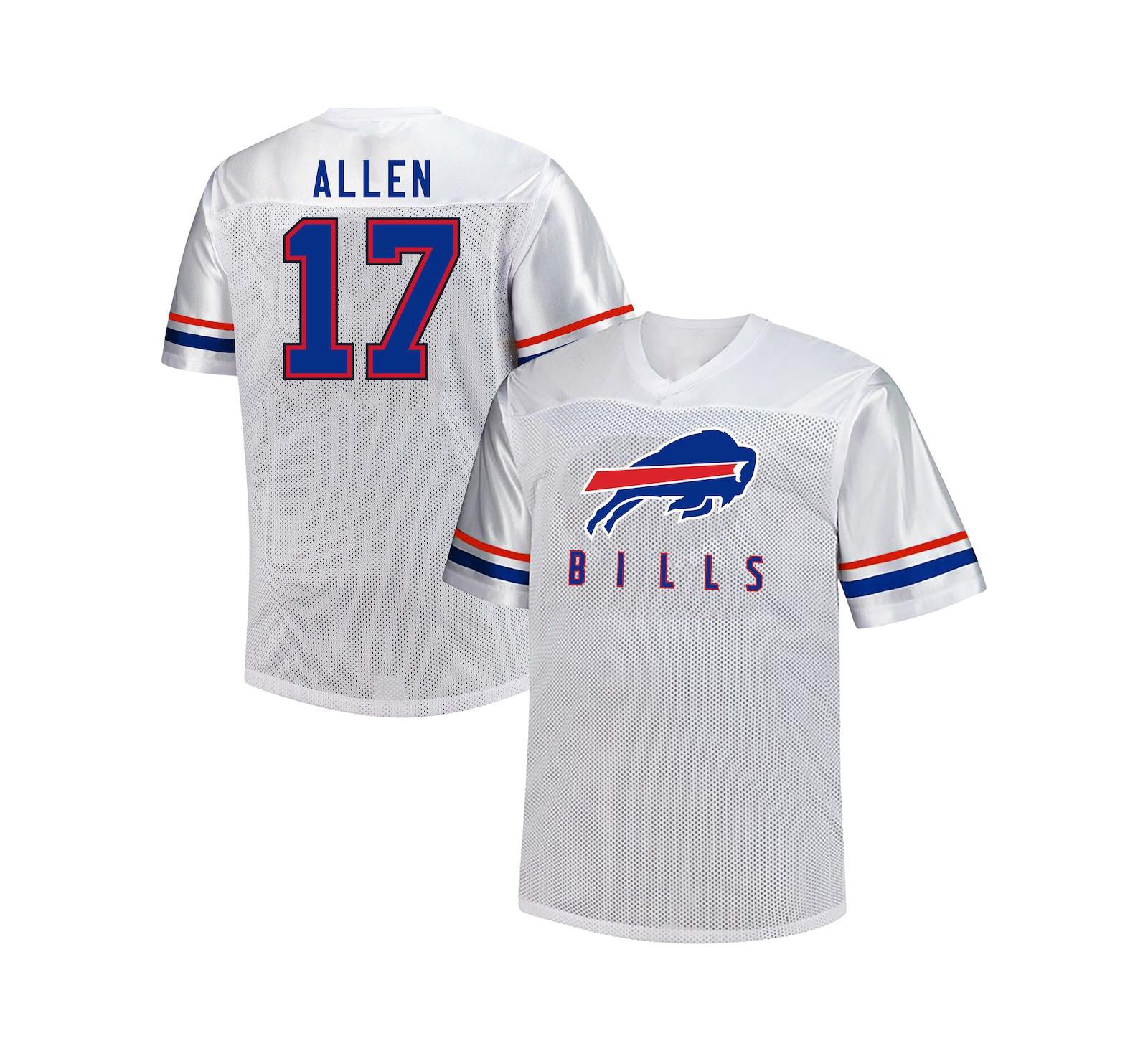 Fanatics Men's Josh Allen White Buffalo Bills Big & Tall V-Neck Fashion Jersey