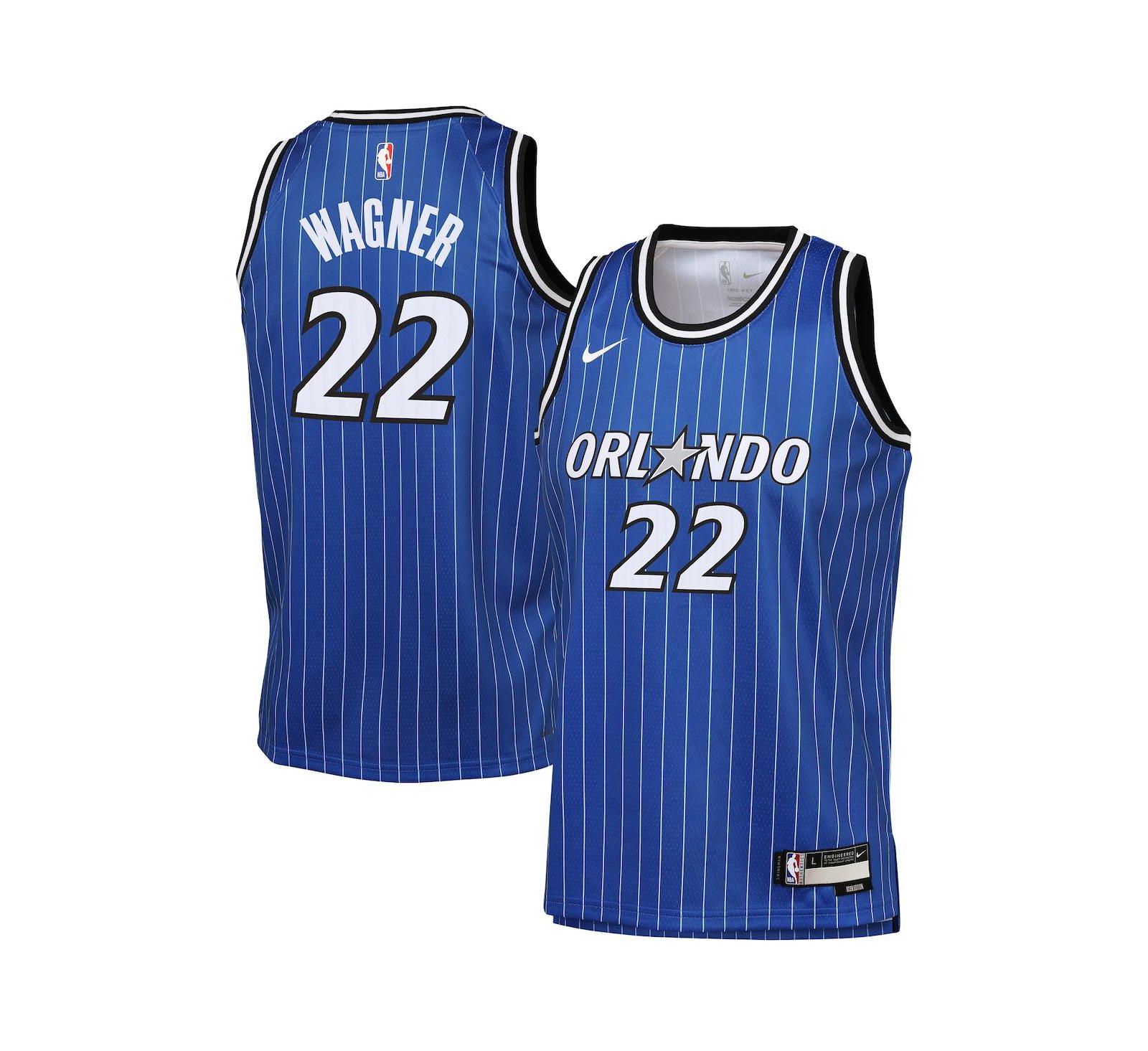 Детская джерси Nike Franz Wagner Blue Orlando Magic Icon Edition Swingman