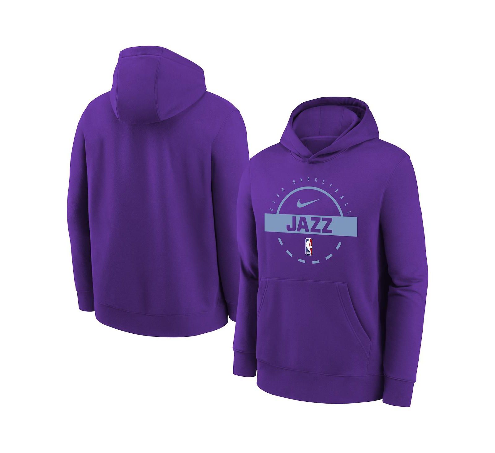 Худи Nike Club Fleece для мальчиков и девочек с логотипом Utah Jazz