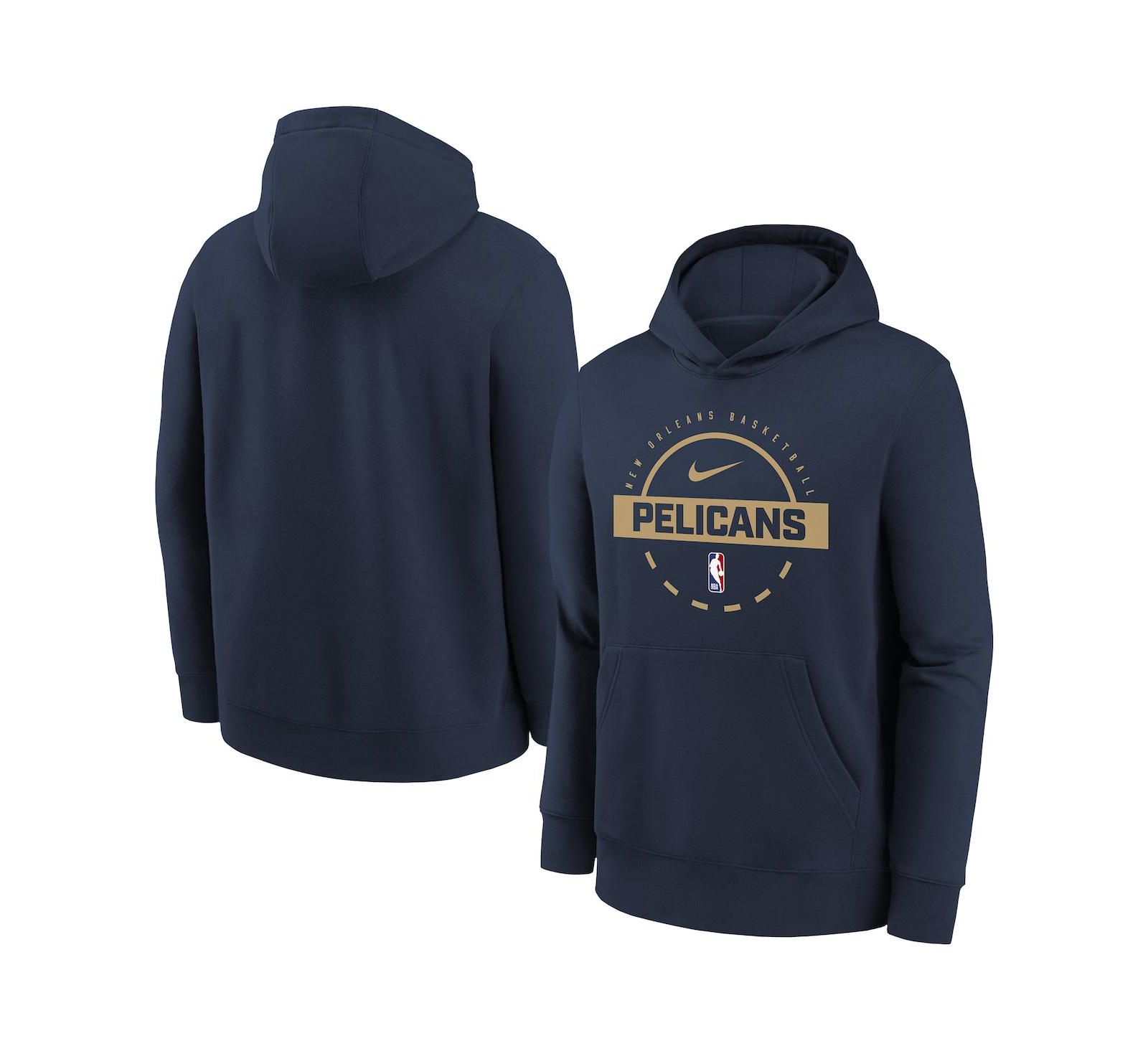 Детское худи Nike New Orleans Pelicans 2025/26 Club Fleece Practice Navy