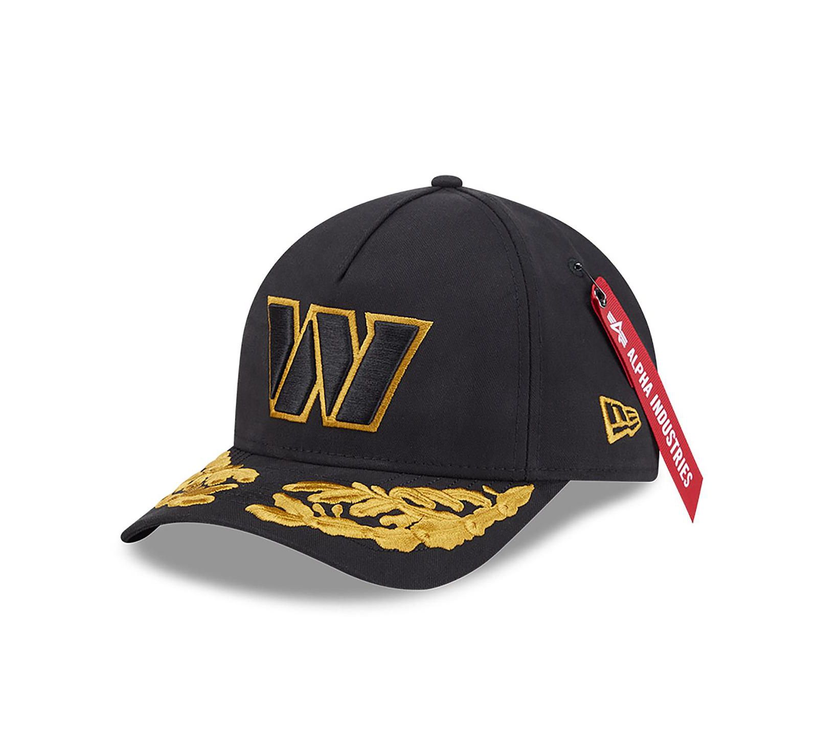 New Era x Alpha Men's Industries Мужская регулируемая кепка Washington Commanders A-Frame 9FORTY Black