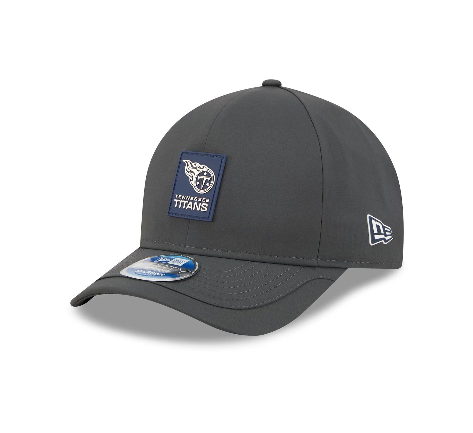 Мужская бейсболка New Era Charcoal Tennessee Titans 2025 Sideline 9FORTY M-Crown