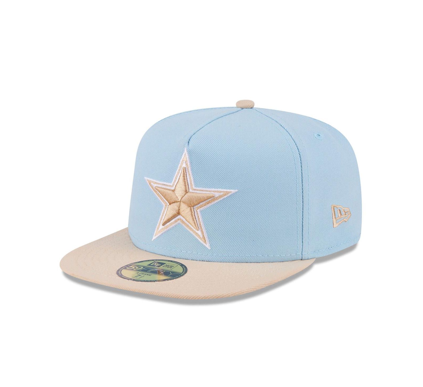 Мужская кепка New Era Light Blue/Light Beige Dallas Cowboys Two-Tone Color Pack A-Frame 59FIFTY Fitted