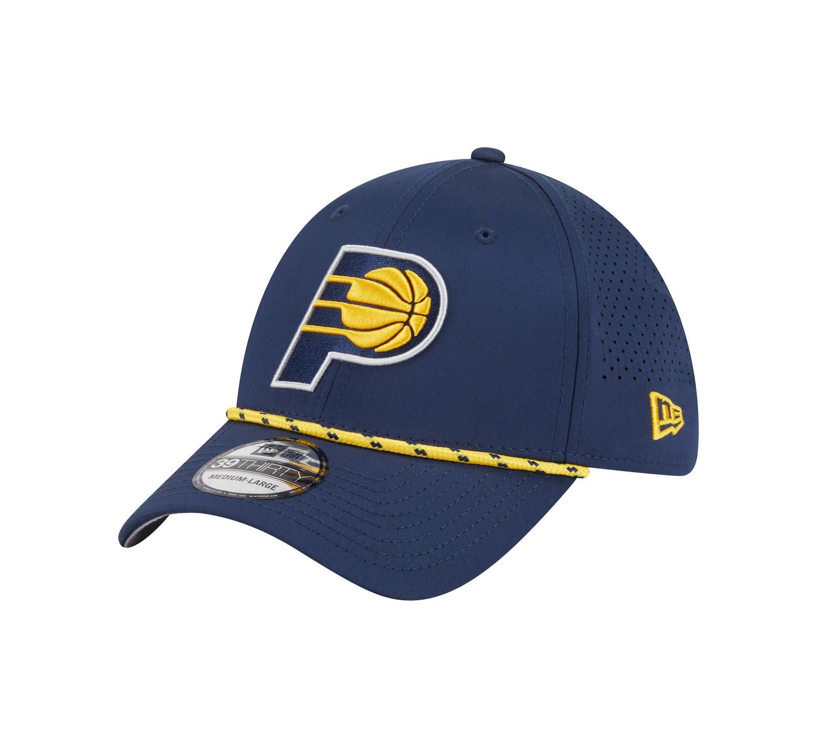 New Era Men's Navy Indiana Pacers Featherweight Poly Rope Flex 39Thirty Hat