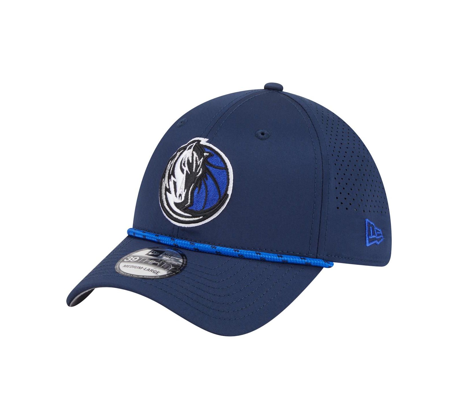Мужская кепка New Era Men's Blue Dallas Mavericks Featherweight Poly Rope Flex 39Thirty