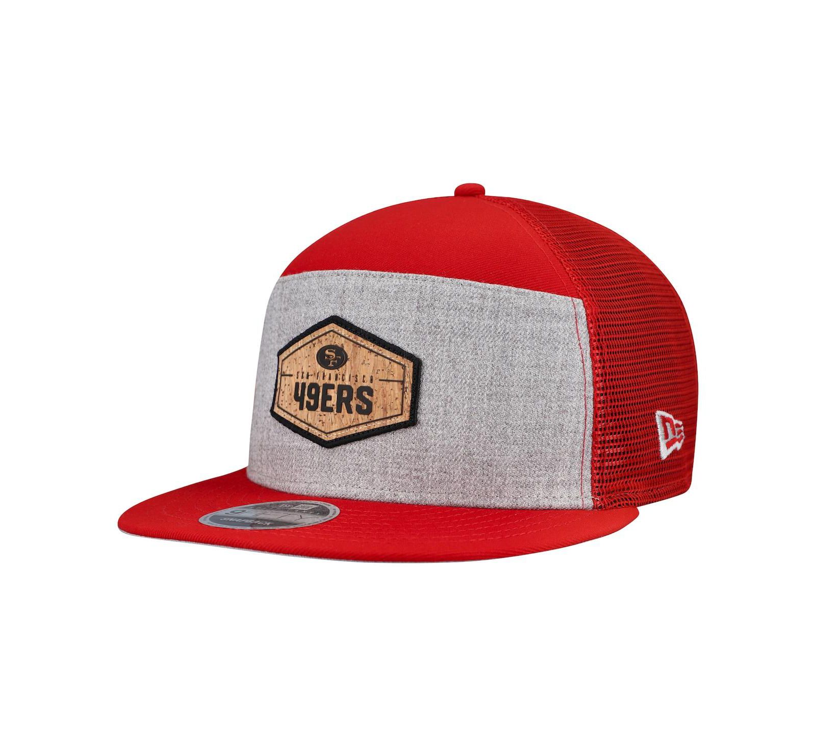 Мужская кепка New Era San Francisco 49ers Cork Split Panel 9FIFTY Trucker, серая/алая