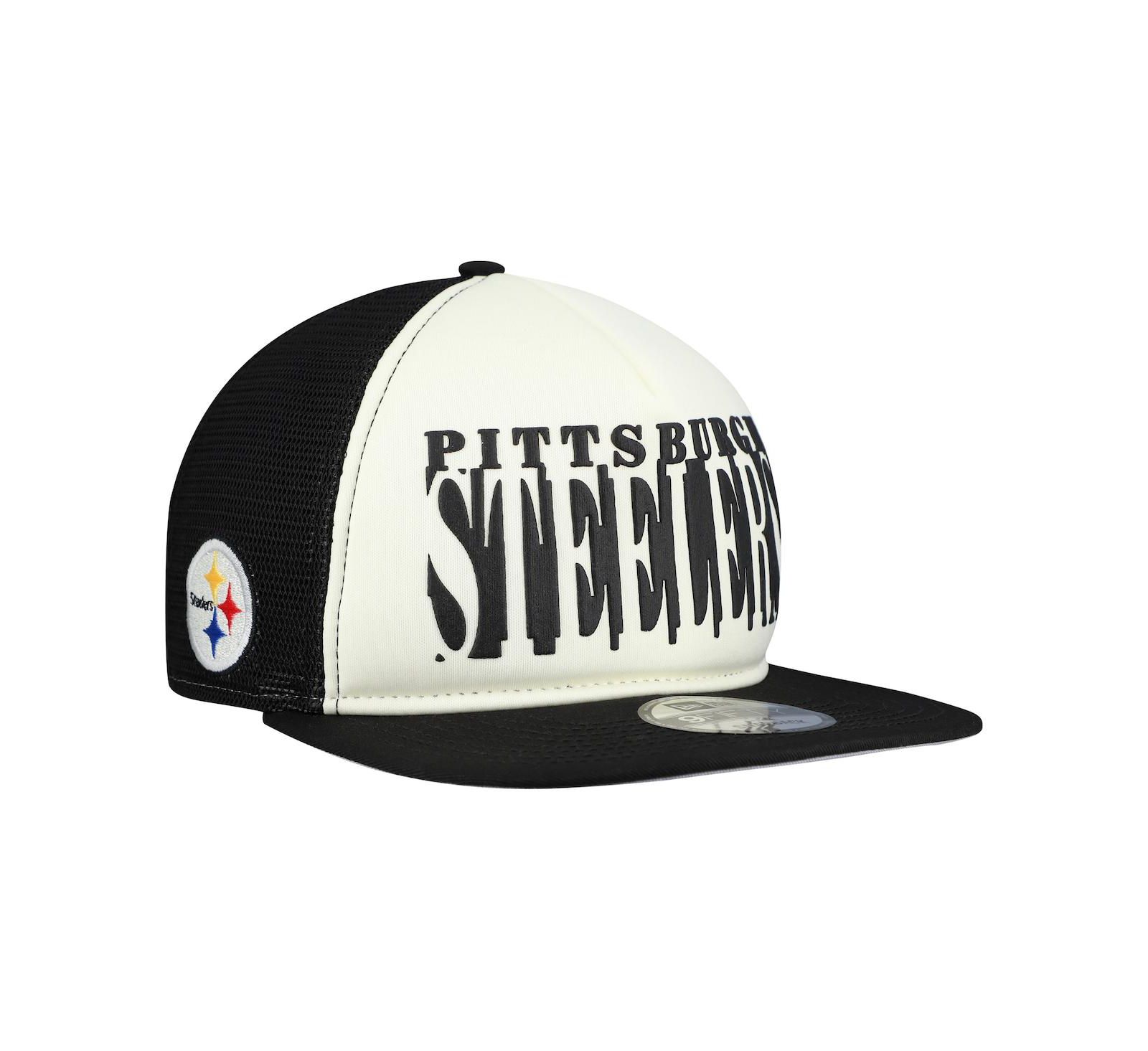 Мужская кепка New Era Pittsburgh Steelers A-Frame 9FIFTY Snapback, крем/черный
