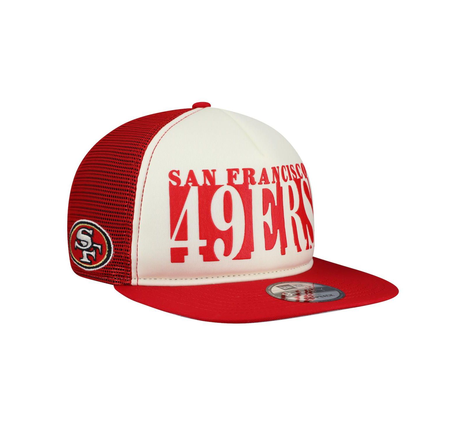 New Era Мужская кепка snapback San Francisco 49ers Cutout A-Frame 9FIFTY, кремовая/алая