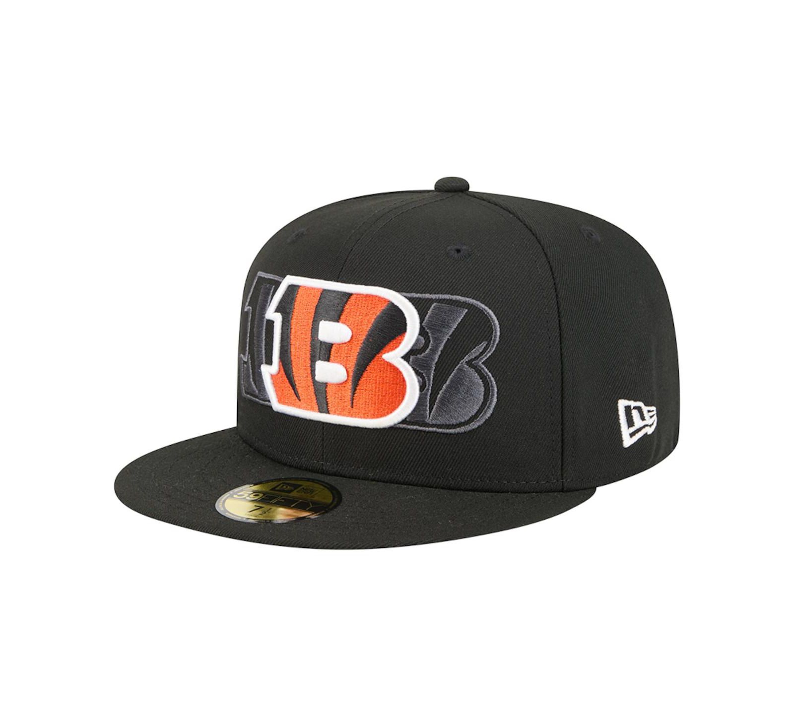 Мужская кепка New Era Black Cincinnati Bengals Tri-Hit 59FIFTY Fitted