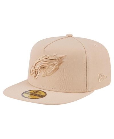 Мужская кепка New Era Philadelphia Eagles Color Pack A-Frame 59FIFTY светло-бежевая