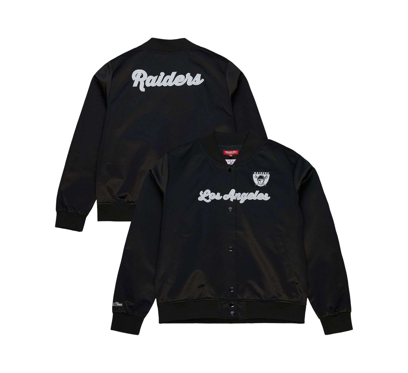 Mitchell & Ness Women's Black Las Vegas Raiders Full-Snap Satin Jacket
