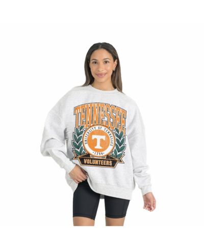 Женское оверсайз худи Gameday Couture Tennessee Volunteers, серый флис, спущенное плечо