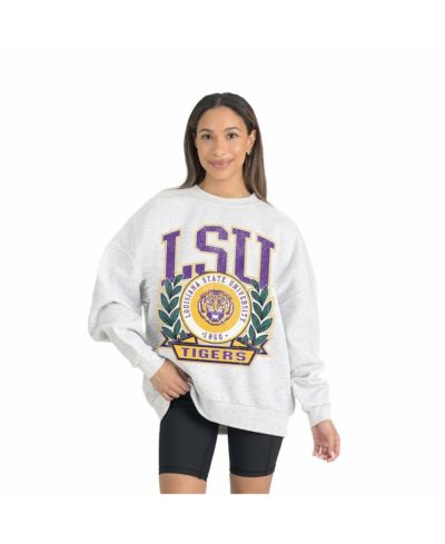 Gameday Couture женский оверсайз свитшот LSU Tigers Premium Fleece, серый