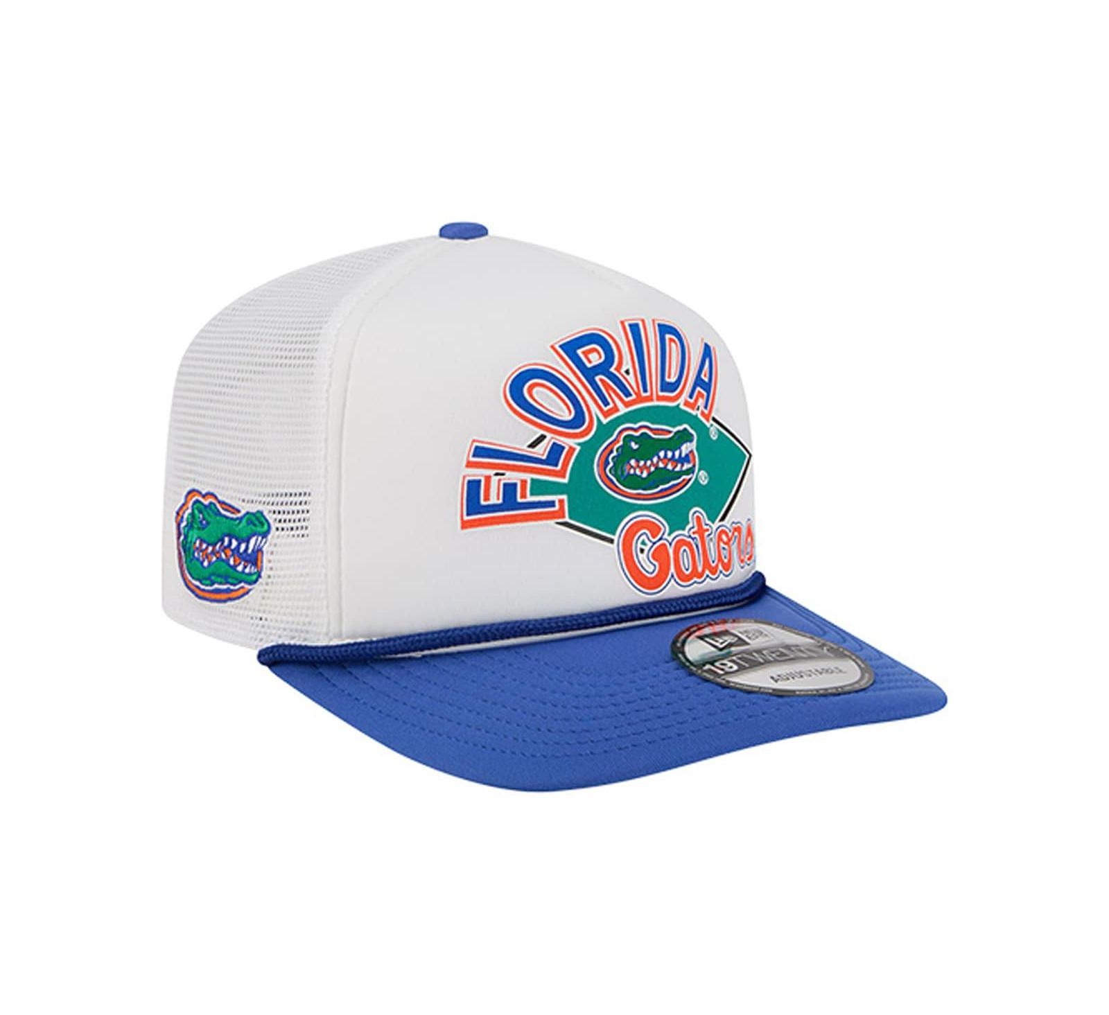Мужская белая кепка New Era Florida Gators Diamond 19TWENTY, регулируемая