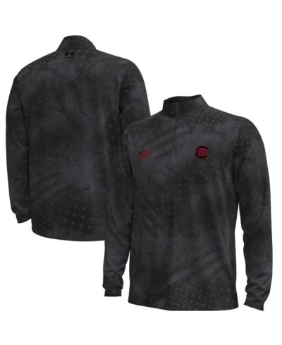 Under Armour Мужской Black South Carolina Gamecocks Freedom Collection ArmorFuse Half-Zip Sweatshirt