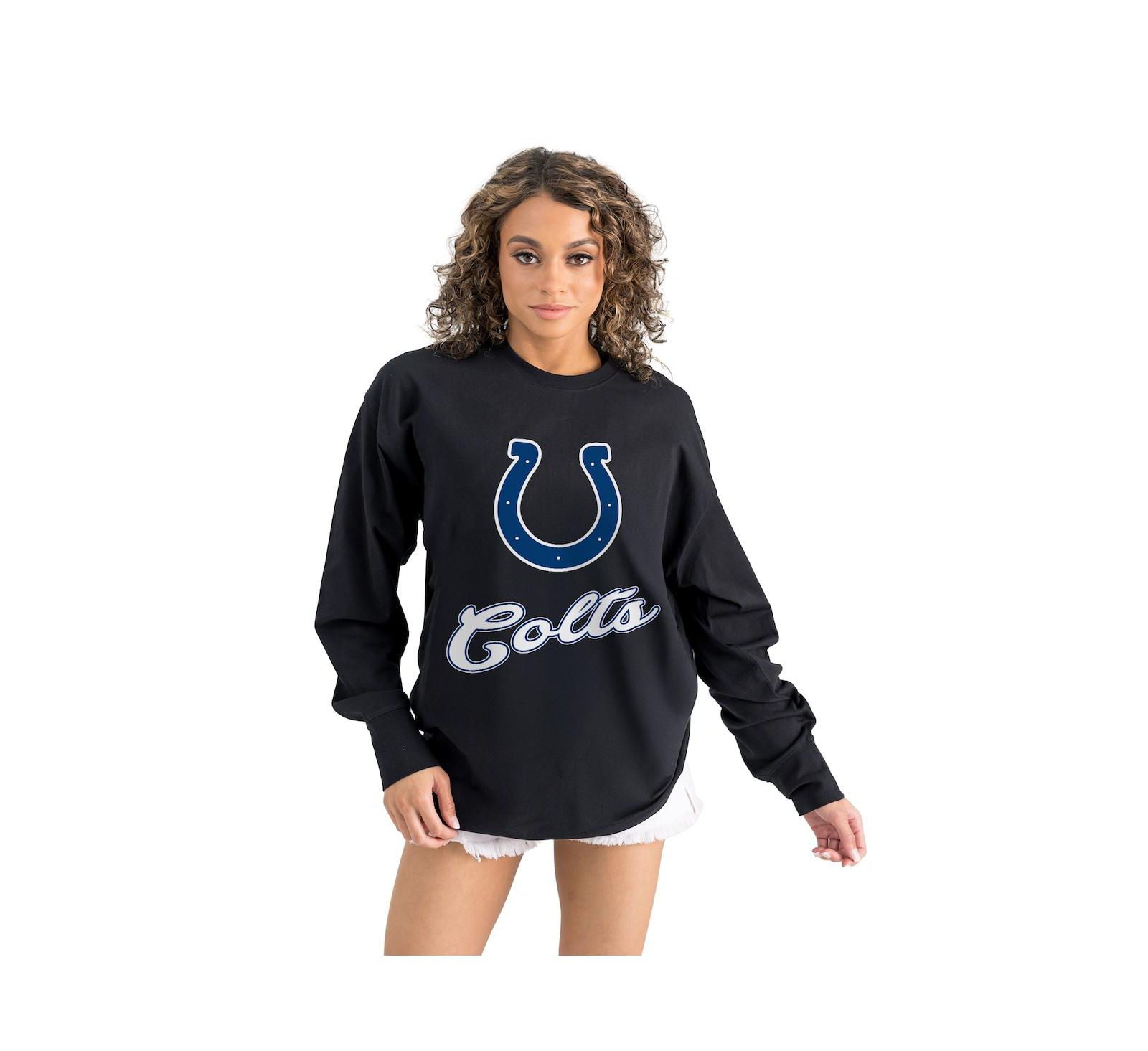 Gameday Couture Женская черная удлиненная футболка Indianapolis Colts Oversized Long Sleeve