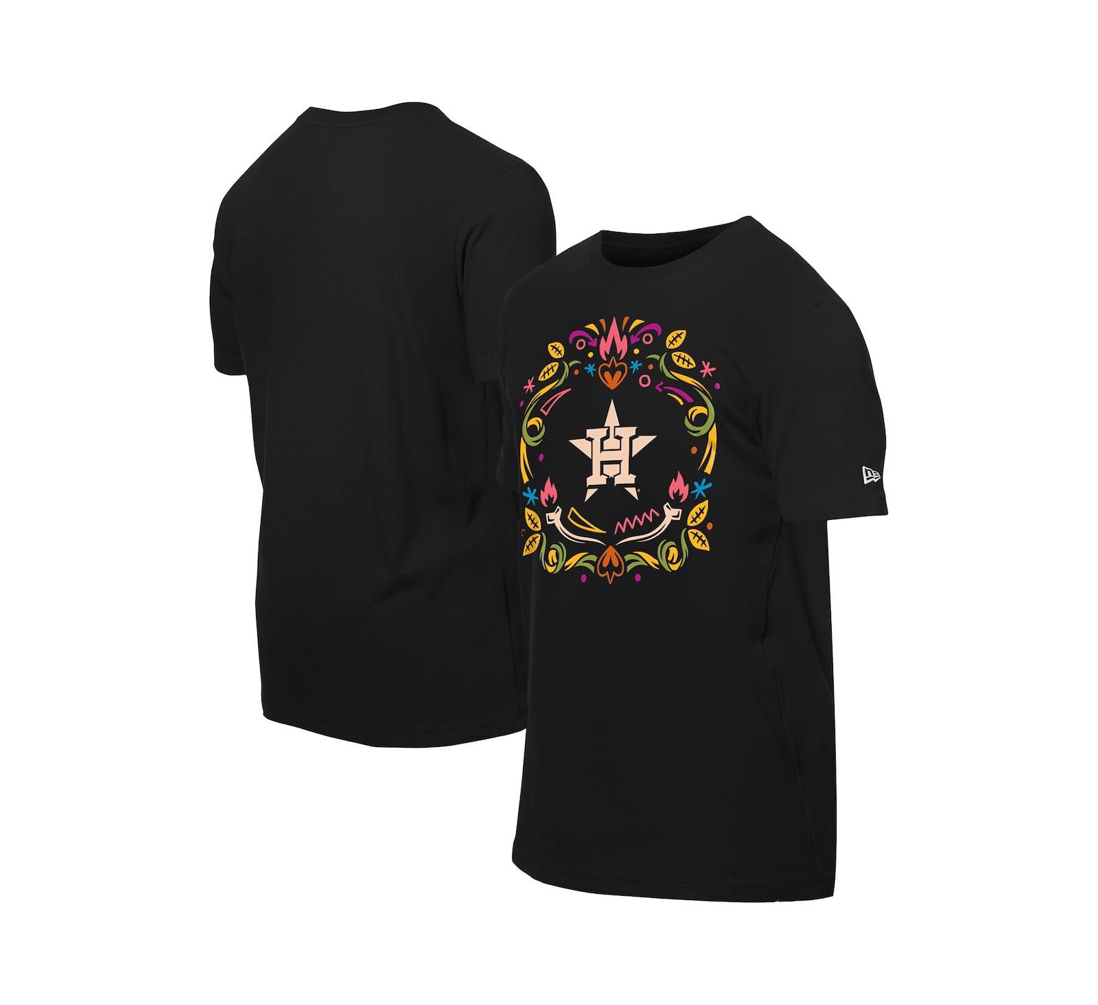 Мужская оверсайз футболка New Era Houston Astros Día de los Muertos черная