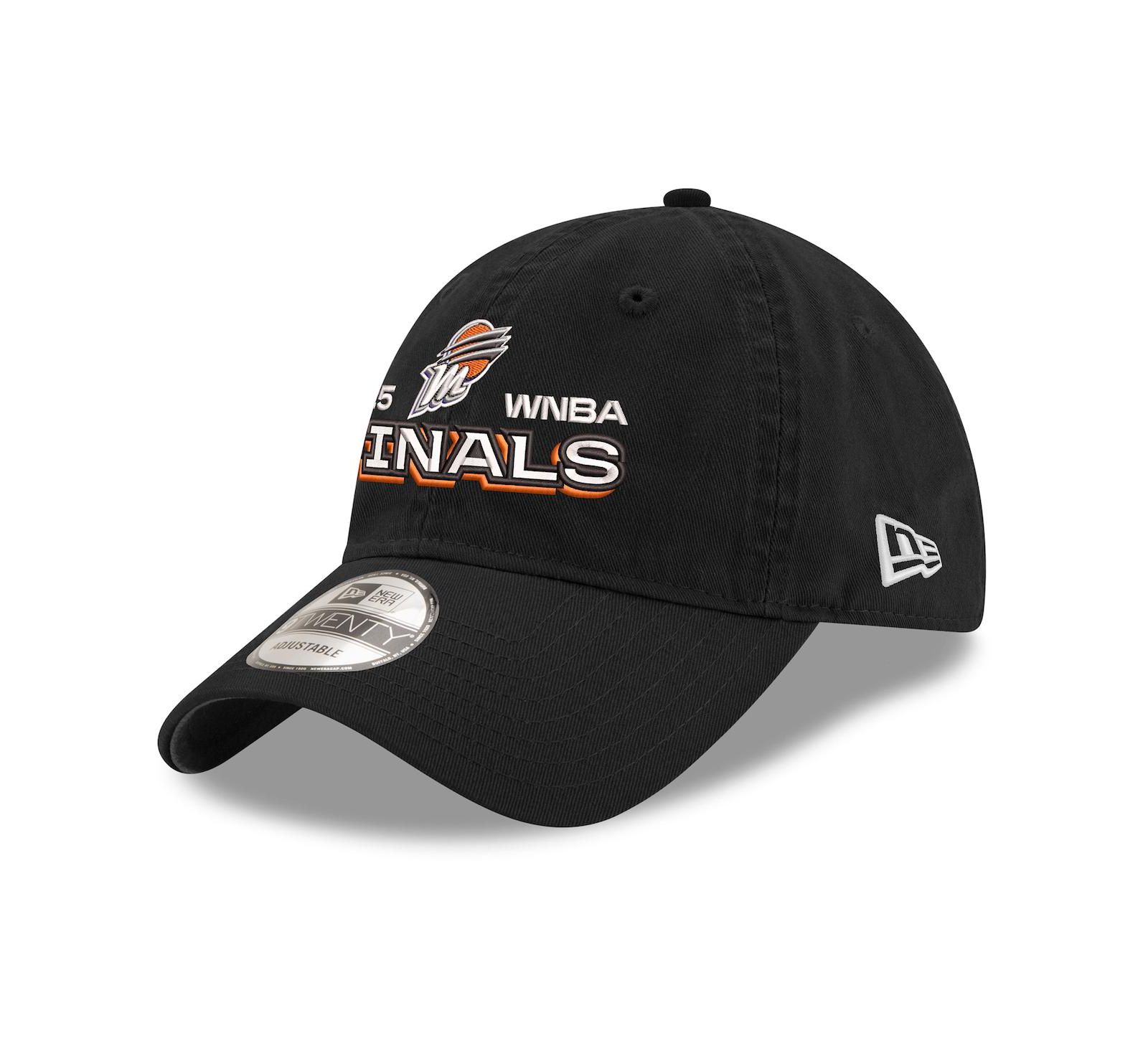 Мужская бейсболка New Era Phoenix Mercury 2025 WNBA Finals 9TWENTY регулируемая, черная