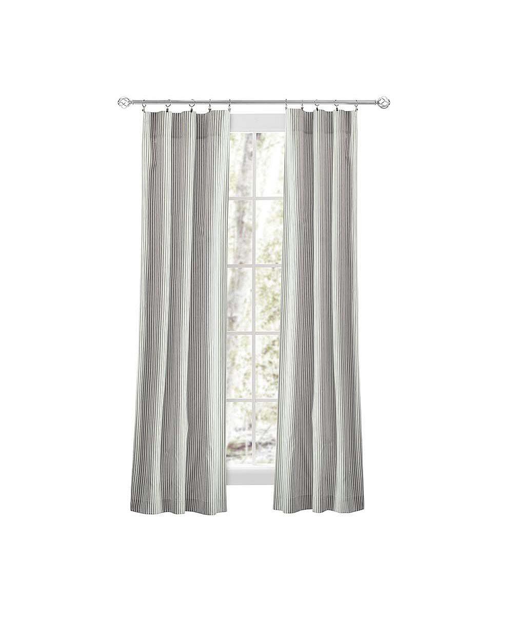 Парные шторы Ellis Curtain Plaza Classic Ticking Stripe Printed 56" x 63